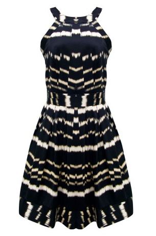 Sinequanone シネカノン ワンピース 民族調のタイダイ柄のカットアウトショルダーワンピース パーティードレス セレクト